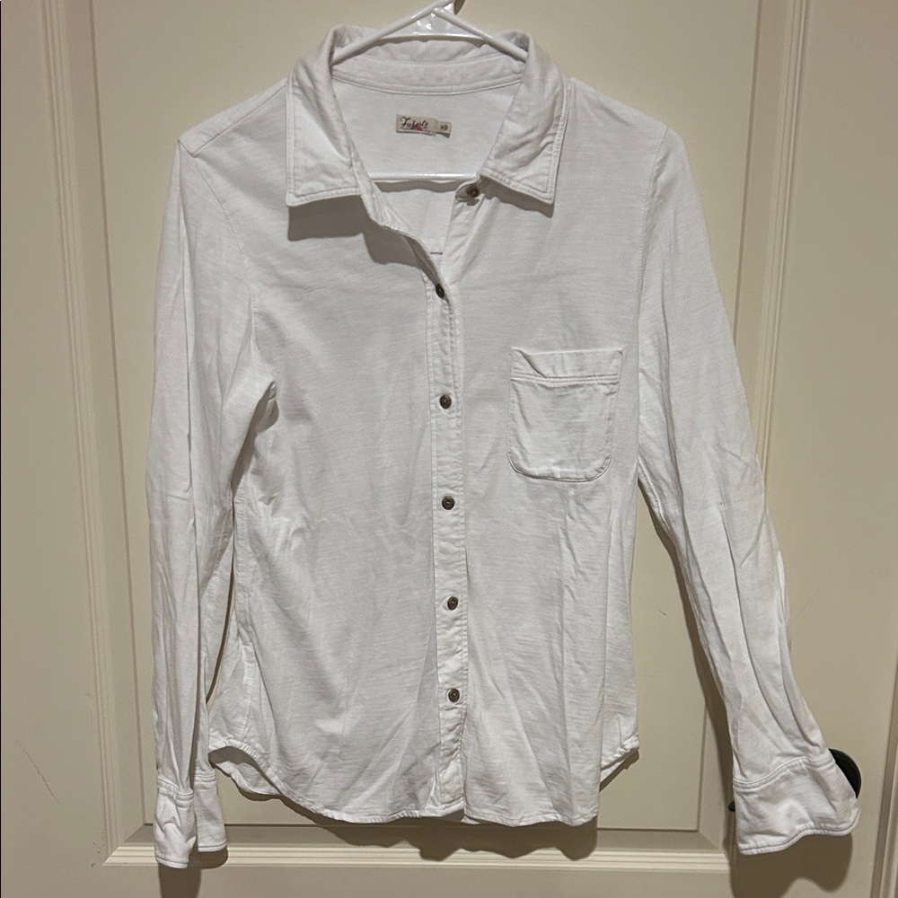 Faherty White Button-Down Shirt